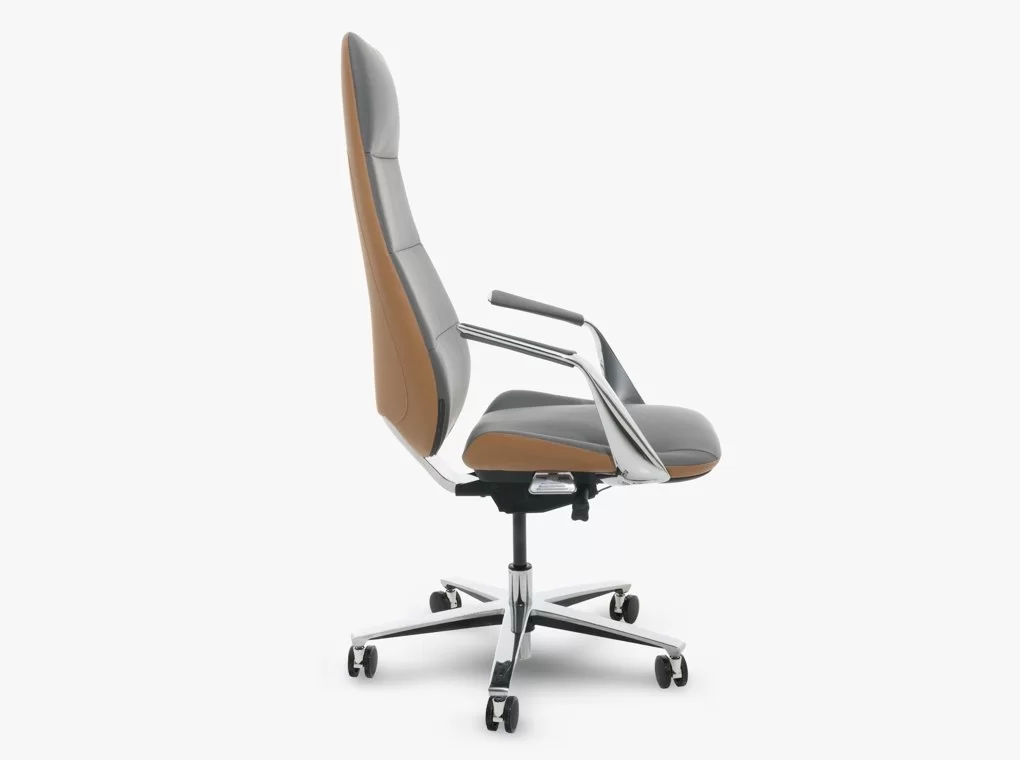 REVOTICA TITANIUM 101J-03 SZÜRKE VALÓDI BŐR IRODASZÉK
