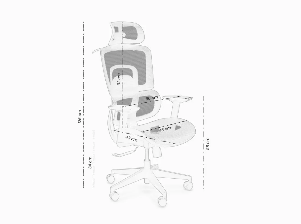 REVOTICA WINNIPEG A8618-Q FEKETE MESH ERGONÓMIKUS IRODASZÉK